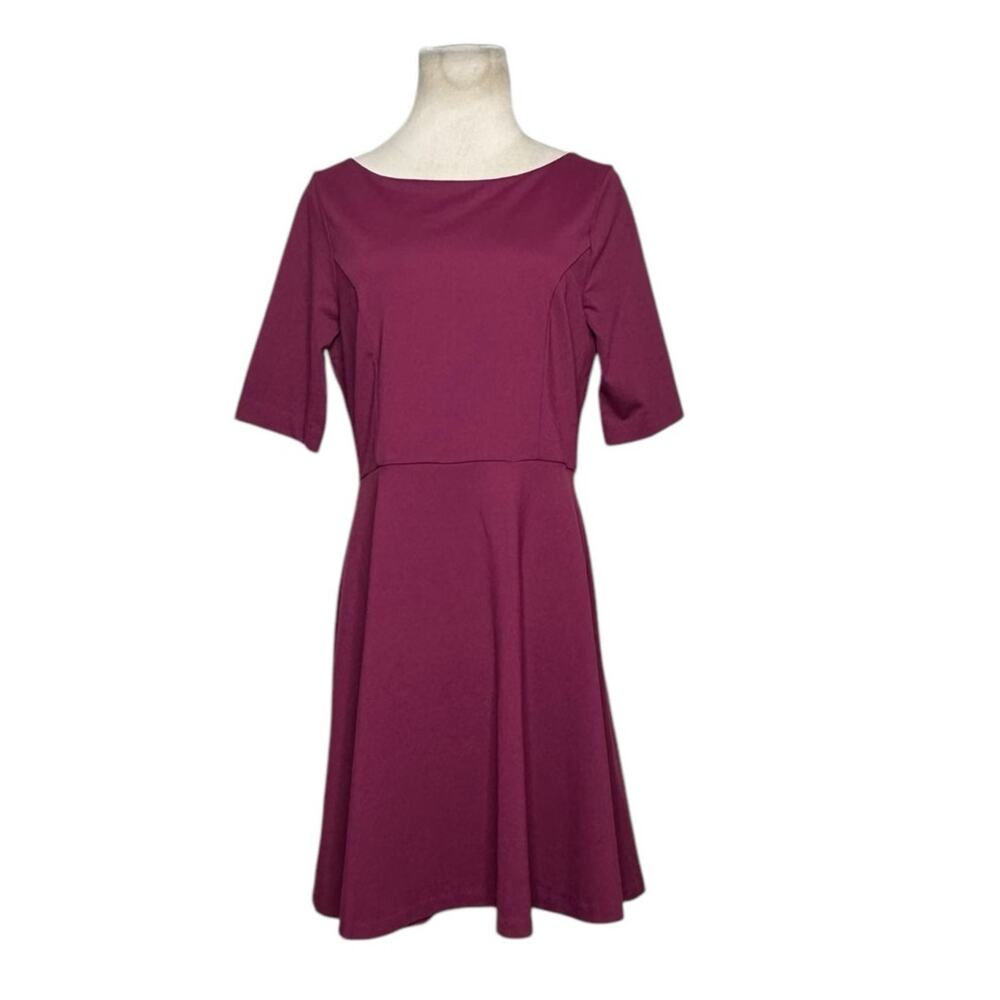 Cynthia Rowley plum short sleeves fit and flare mini dress size 8